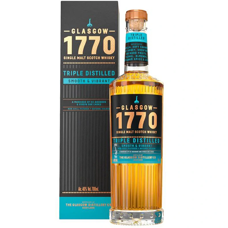 1770 Glasgow Single Malt Triple Distilled – Astucciato 70cl – Glasgow Distillery